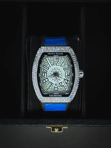 Diamond Dial Watch with Premium Leather Straps